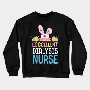 Eggcellent Dialysis Nurse Easter Bunny Ears Medical Crewneck Sweatshirt